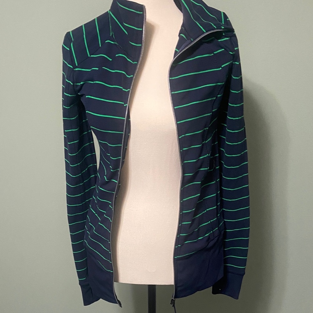 lululemon athletica Navy and Green Striped